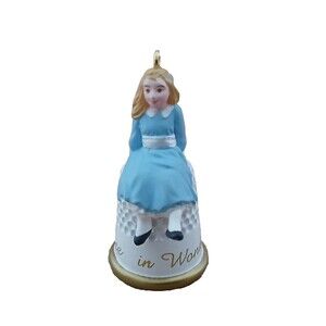 1995 Hallmark Alice in Wonderland Thimble Miniature Ornament Gift Idea 1.5 x .75